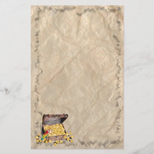 A Pirat Treasure Chest Brevpapper (Framsida)