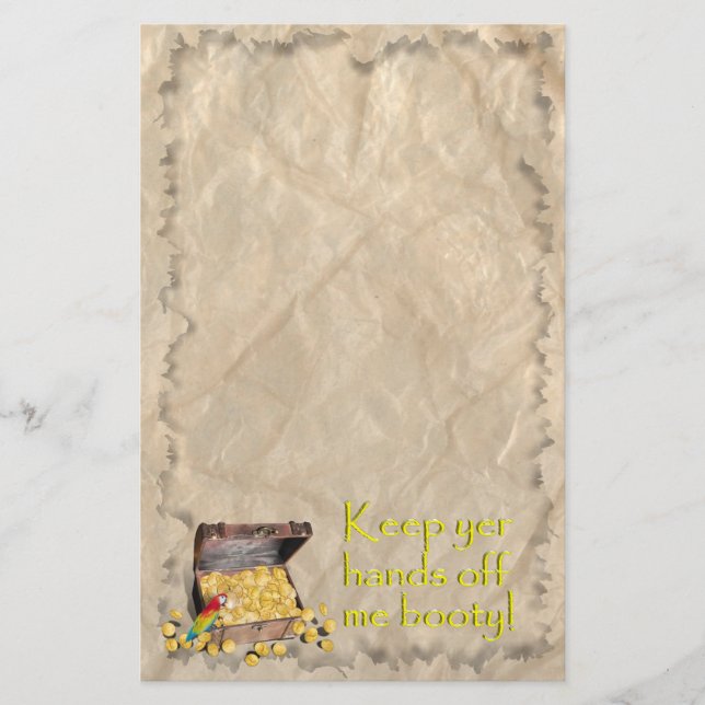 A Pirat Treasure Chest Brevpapper (Framsida)