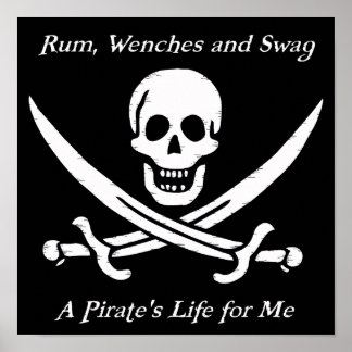 A Pirater Life Black poster - liten
