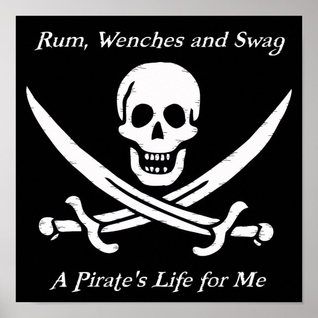 A Pirater Life Black poster - liten (Framsidan)
