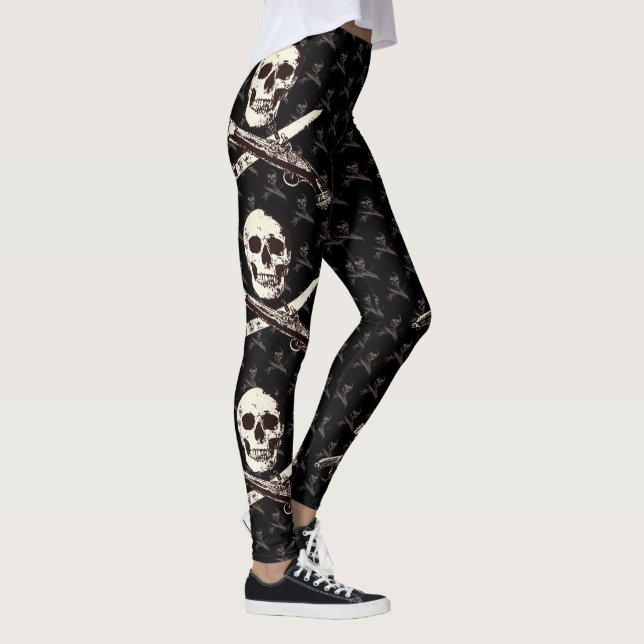 A Pirater Life multiskul_blackwitgrey Leggings (Höger)
