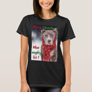 A Pit Bull eller Stafford Bull Terrier Hund Chris T Shirt