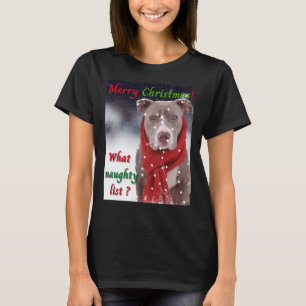 A Pit Bull eller Stafford Bull Terrier Hund Chris T Shirt
