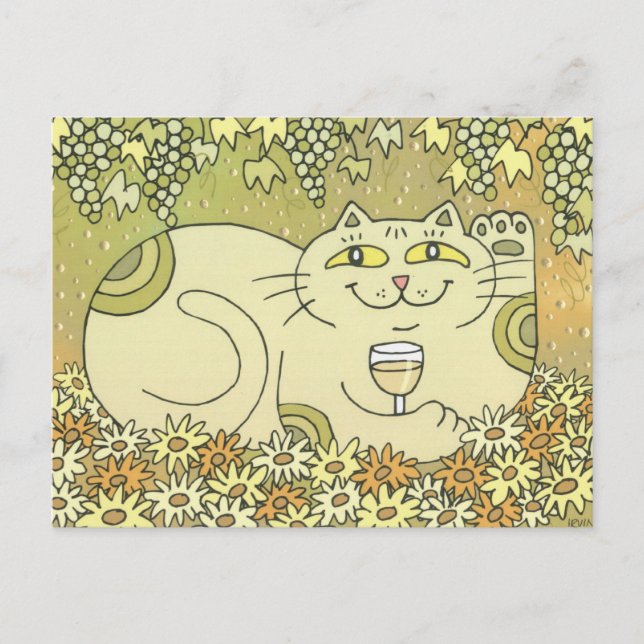 A Pleasing Glass av Pinot Grigio Vykort (Framsida)