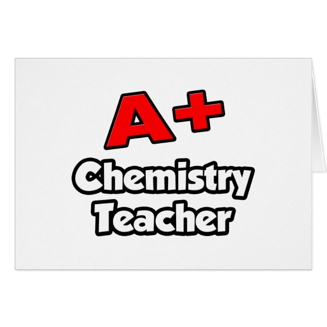A Plus Chemistry Teacher Hälsningskort (Framsidan Horizontal)