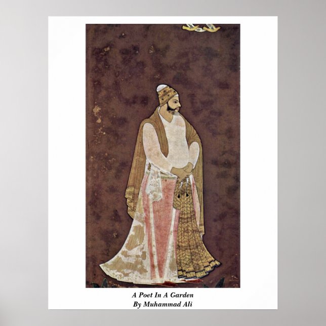 A Poet in a Garden by Muhammad Ali Poster (Framsidan)