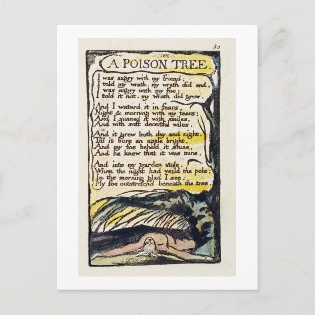 "A Poison Träd", platta 50 (Bentley 49) från "Sång Vykort (Framsida)