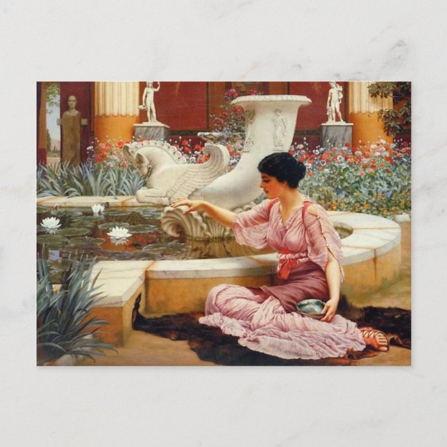 A Pompean Garden - Godward Vykort (Framsida)