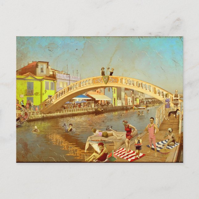 A Ponte dos Carcavelos de Aveiro (Portugal) Vykort (Framsida)