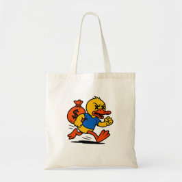 A POP ART STYLE THIEF DUCK Tote Bag Tygkasse