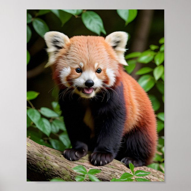 A Porträtt i en Cute Red Panda Poster (Framsidan)