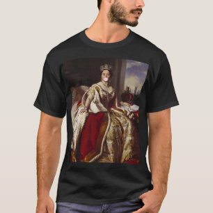 A porträtt vid Queen Victoria som blåste en rosa b T Shirt