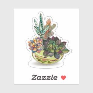 A Pot Succulents Klistermärken