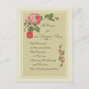 A Prayer for St. Valentines Day Helg Vykort