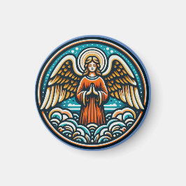 A Praying Guardian Angel Magnet