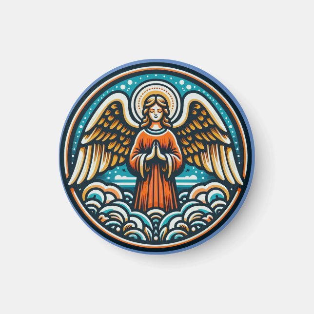 A Praying Guardian Angel Magnet (Framsidan)