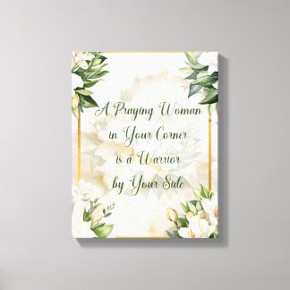 A Praying Woman (kräm) Canvastryck