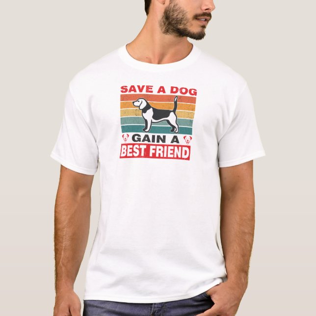 A Present for Rescue Dog Lovers T Shirt (Framsida)