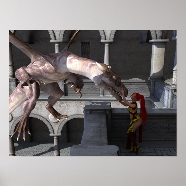 A Princess och Her Dragon Poster (Framsidan)