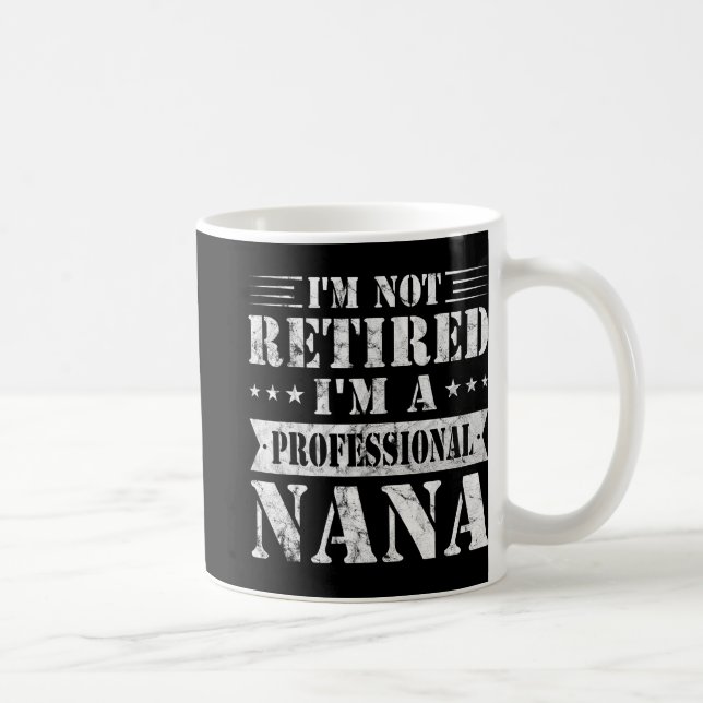 A Professionell Nana Funny Mors dag Retrött Gran Kaffemugg (Höger)