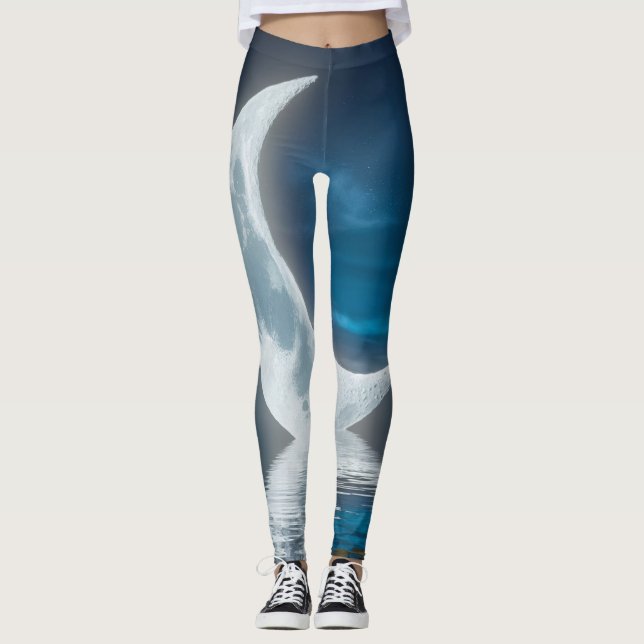 A prominent crescent moon sticker leggings (Framsida)