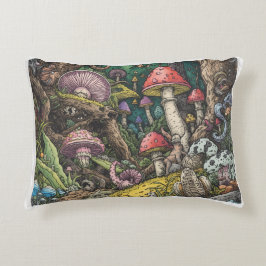 A psychedelic woodland decorative cushion prydnadskudde