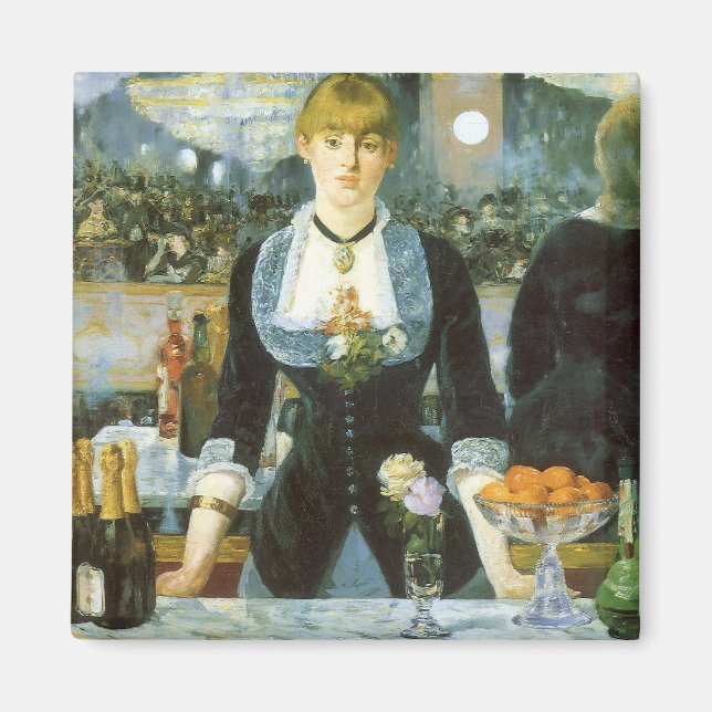 A Pub vid Folies Bergere av Edouard Manet Magnet (Framsidan)
