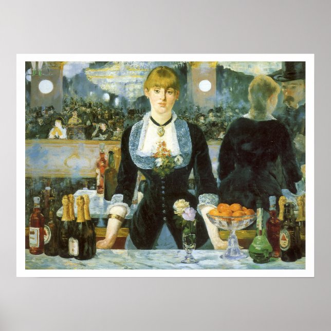 A Pub vid Folies Bergere av Edouard Manet Poster (Framsidan)