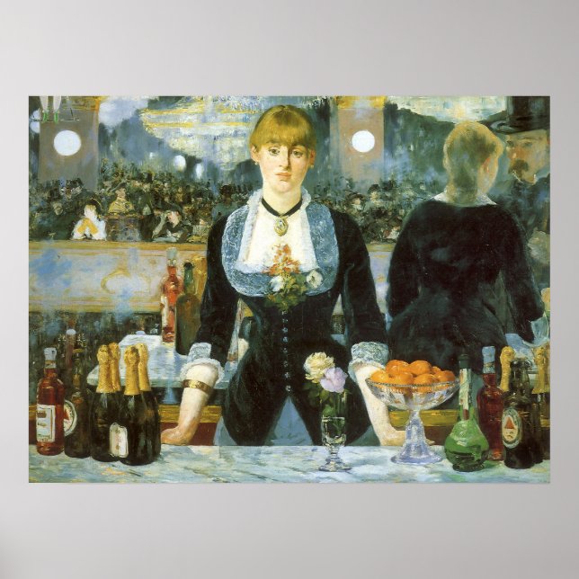 A Pub vid Folies Bergere av Edouard Manet Poster (Framsidan)