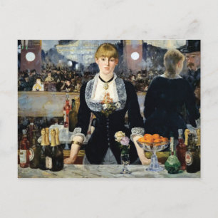 A Pub vid Folies-Bergère av Manet Vykort