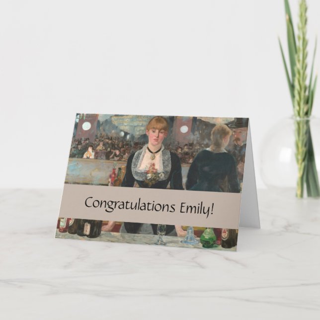 A Pub vid Folies-Bergère Edouard Manet Kort (Framsida)