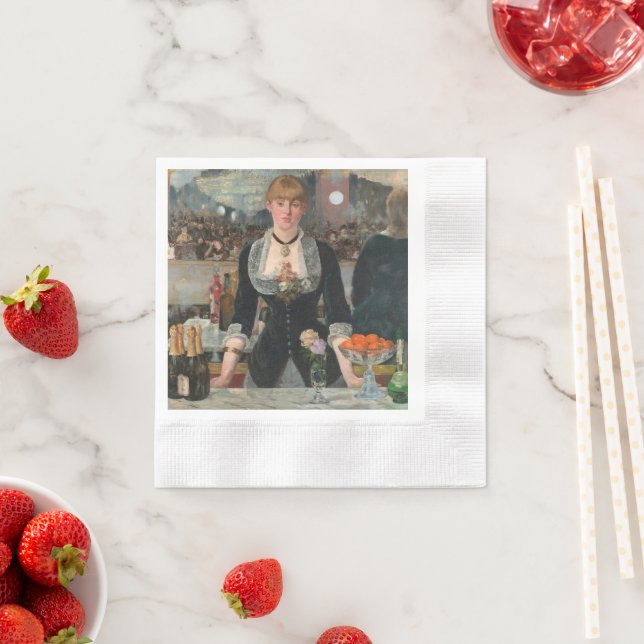 A Pub vid Folies-Bergère Edouard Manet Pappersservett (Insitu)