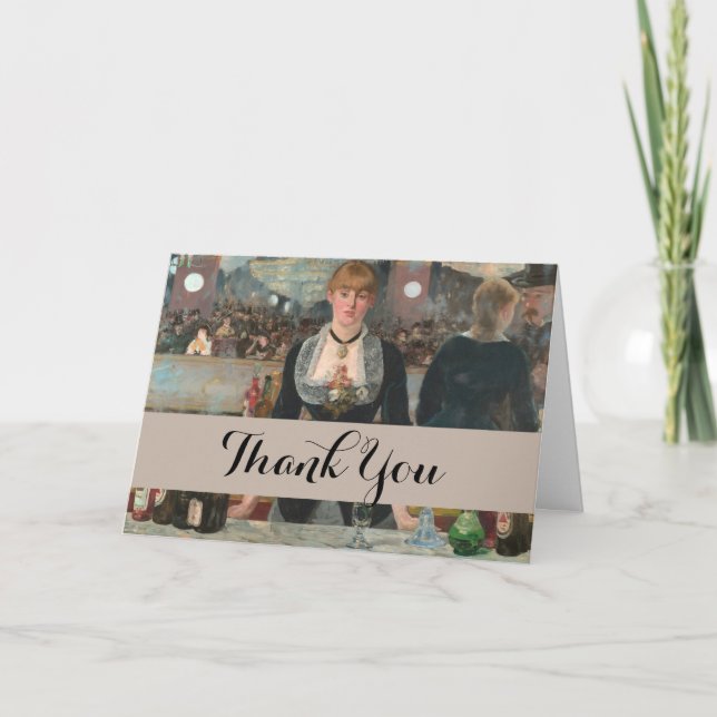 A Pub vid Folies-Bergère Edouard Manet Tack Kort (Framsida)