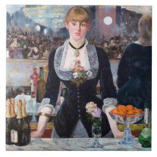 A Pub vid Folies-Bergere, Manet Kakelplatta