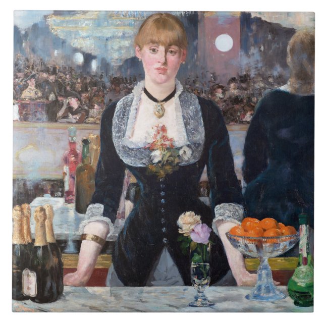 A Pub vid Folies-Bergere, Manet Kakelplatta (Framsidan)