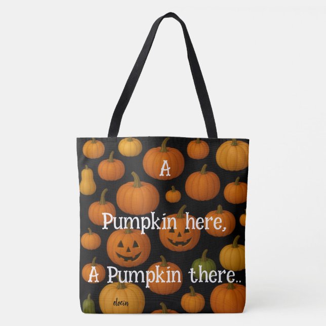 A pumpkin here tote tygkasse (Framsida)
