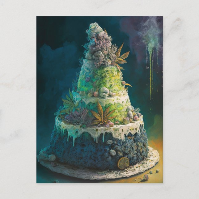 A Punny Weeding Cake Vykort (Framsida)