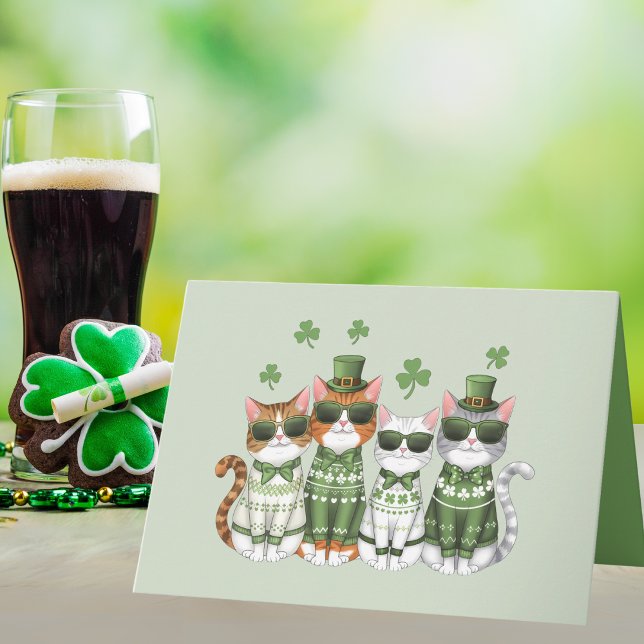 A Purr-fekt St. Patrick's Day Kort (The purr-fect card for St. Patrick's Day!)
