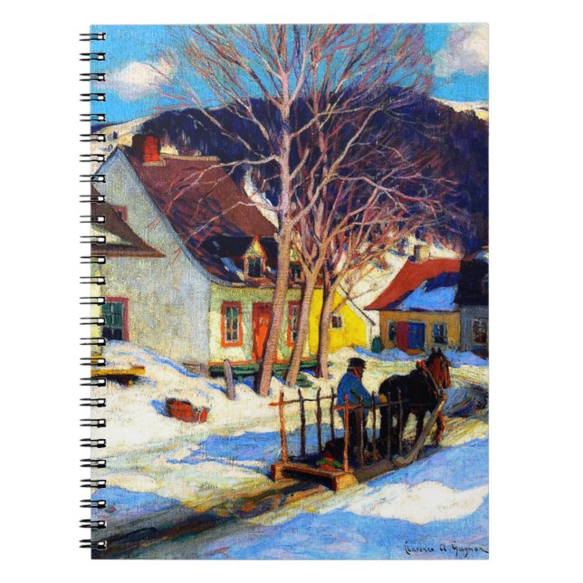 A Quebec Village Street - Clarence Gagnon-grafik Anteckningsbok (Framsidan)