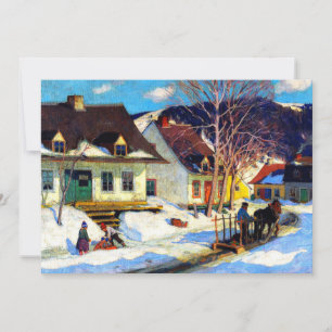A Quebec Village Street - Clarence Gagnon Kort