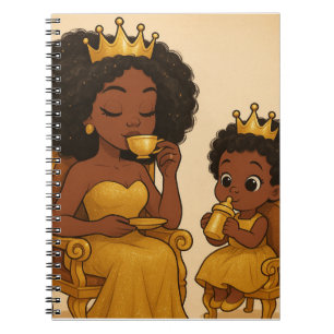 A Queen och Hennes Princess Notebook Anteckningsbok