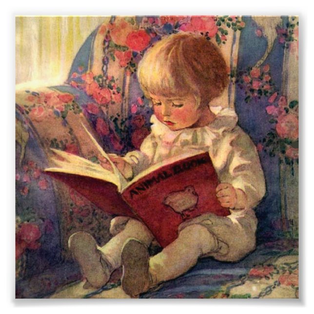 "A Quiet Corner" av Jessie Willcox Smith Fototryck (Framsidan)