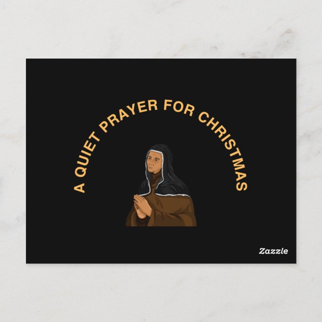 A QUIET PRAYER FOR CHRISTMAS VYKORT (Baksida)