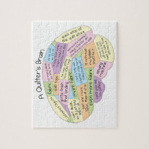 A Quilters Brain Jigszle Puzzle - Quilting Gift Pussel
