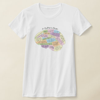 A Quilters Brain T-Shirt - Lustigt Quilting Gift