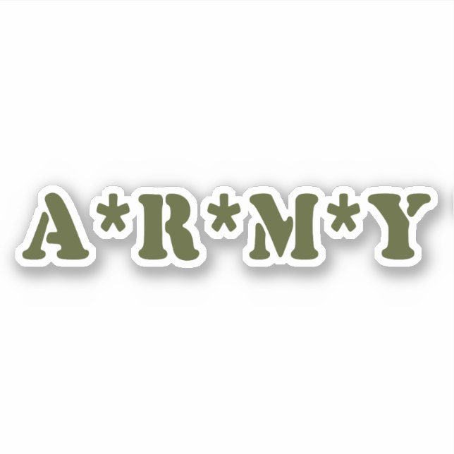 A*R*M*Y KLISTERMÄRKEN (Framsida)