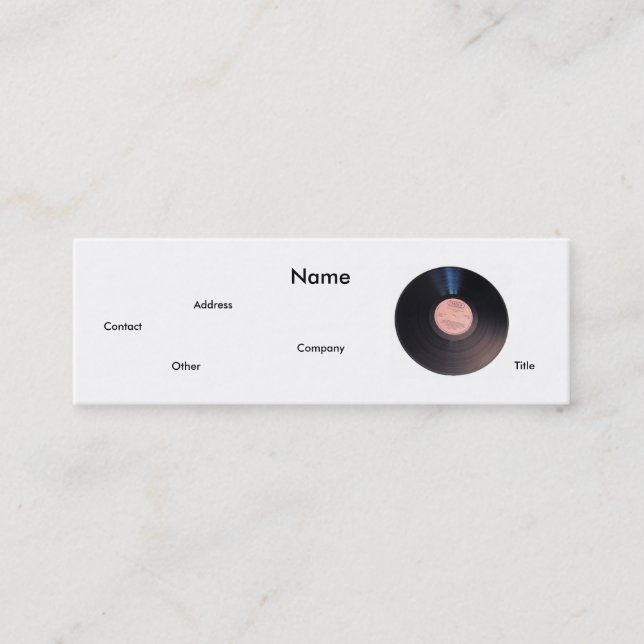 A&R-profilkort Mini Visitkort (Framsida)