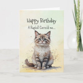 A Ragdoll Cat Personality Birthday Roligt Animal Kort