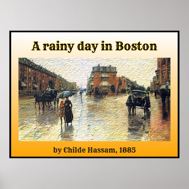 A Rainy Day i Boston Poster (Framsidan)