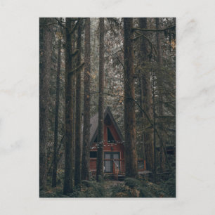 A-RAM TINY HUSKABIN I SKOGEN POSTCARD VYKORT